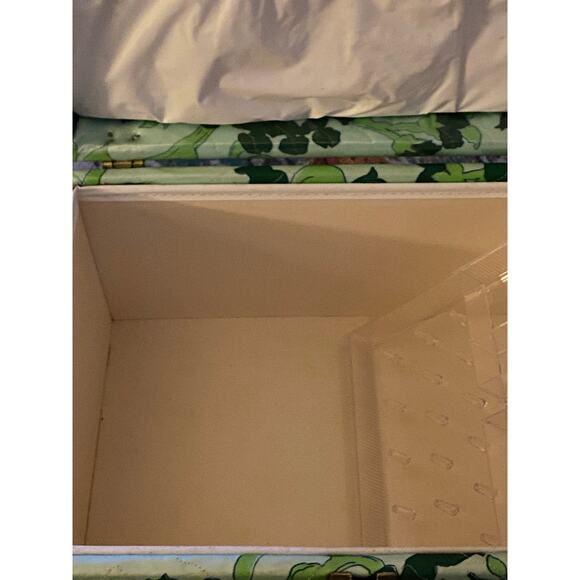 Vintage Vinyl‎ Covered Sewing Basket, Vintage Makeup Case, Floral,Hippie,1960s - Picture 8 of 10